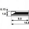 DUBULTAIS KABEĻU UZGALIS TUL-2X0.5/8/DIN-W*P100